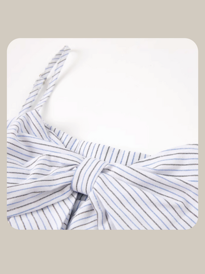Big Ribbon Stripe One Piece/ビッグリボンストライプワンピース