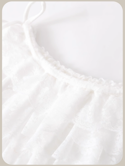 Elegant Off Shoulder Lace Ruffle One Piece/エレガントなオフショルダーレースフリルワンピース