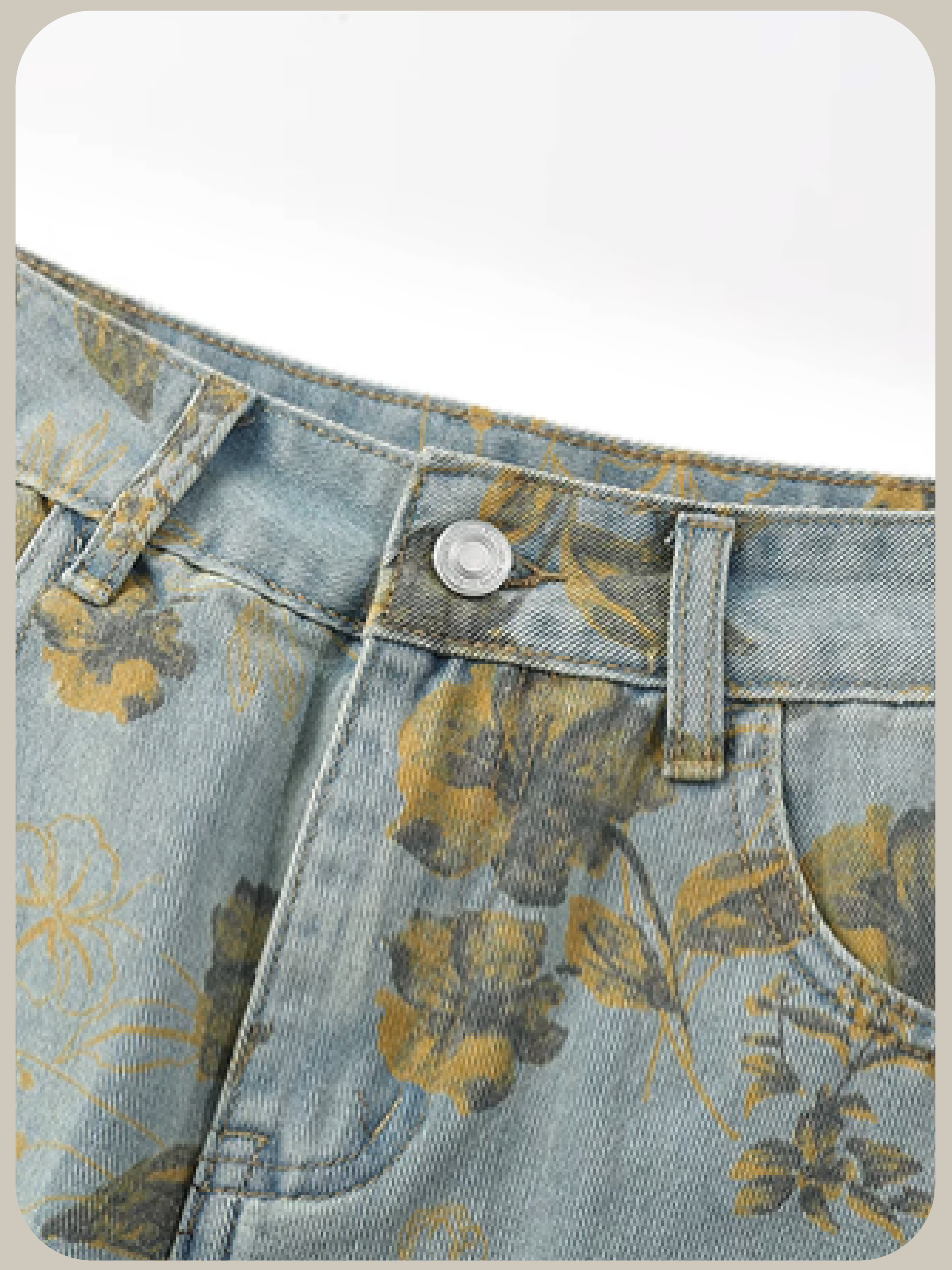 Botanical Denim Skirt/ボタニカルデニムスカート