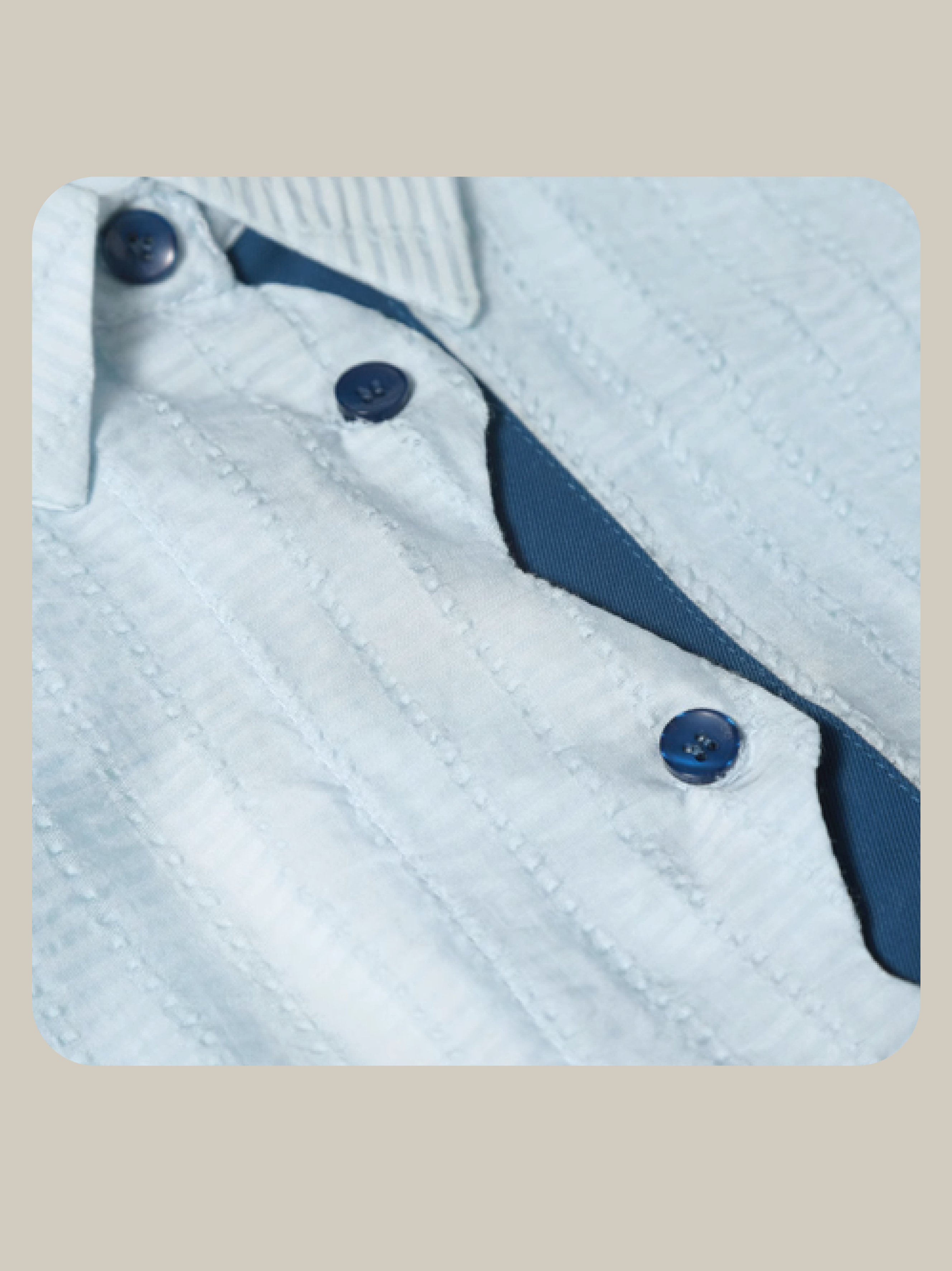 Wave Design Blue Shirt/ウェーブ デザイン ブルー シャツ