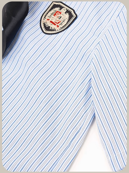 Preppy Sailor Collar Stripe Shirt/プレッピーセーラーカラーストライプシャツ