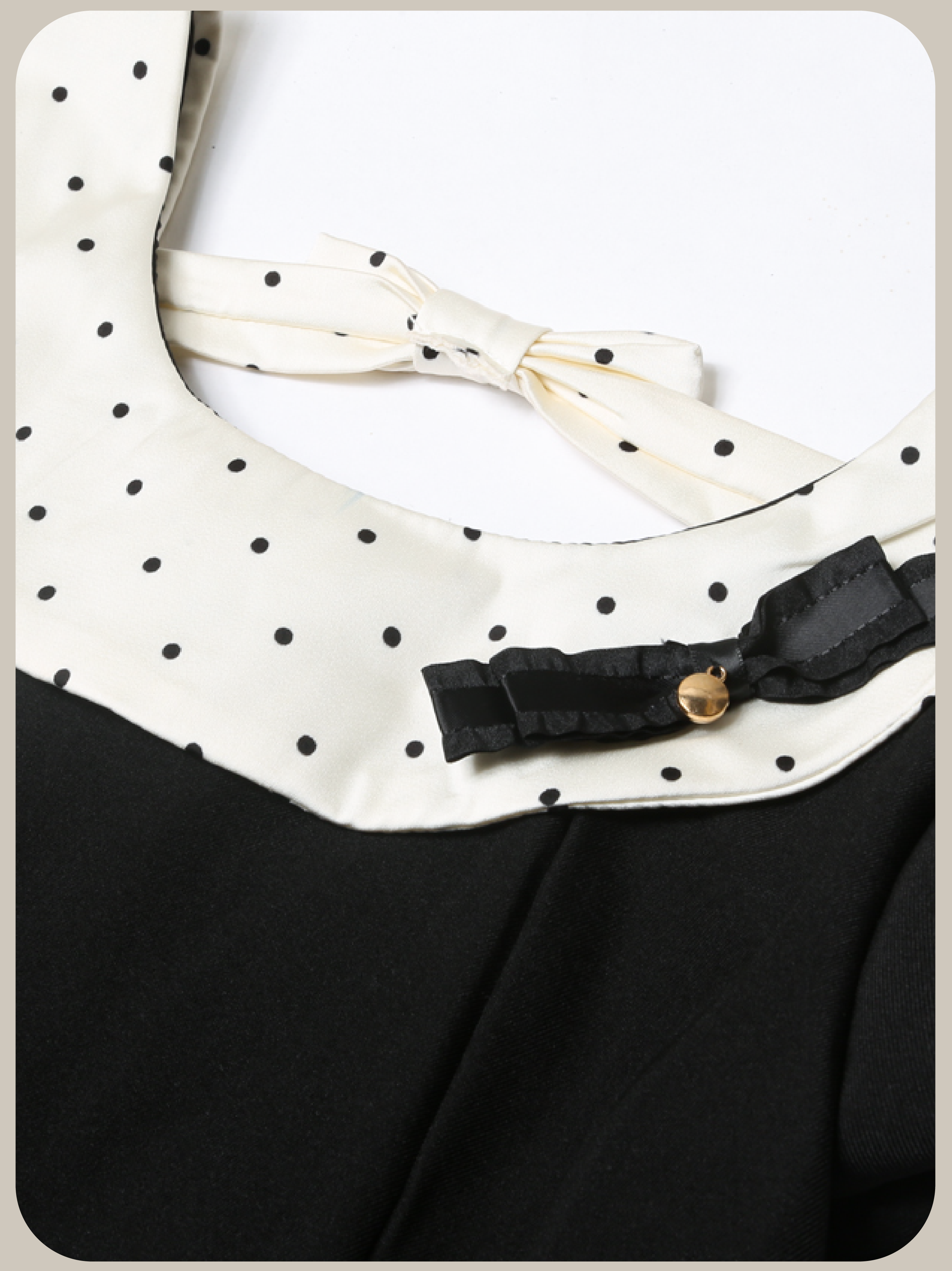 Dot Collar Sweet One Piece/ドットカラースイートワンピース