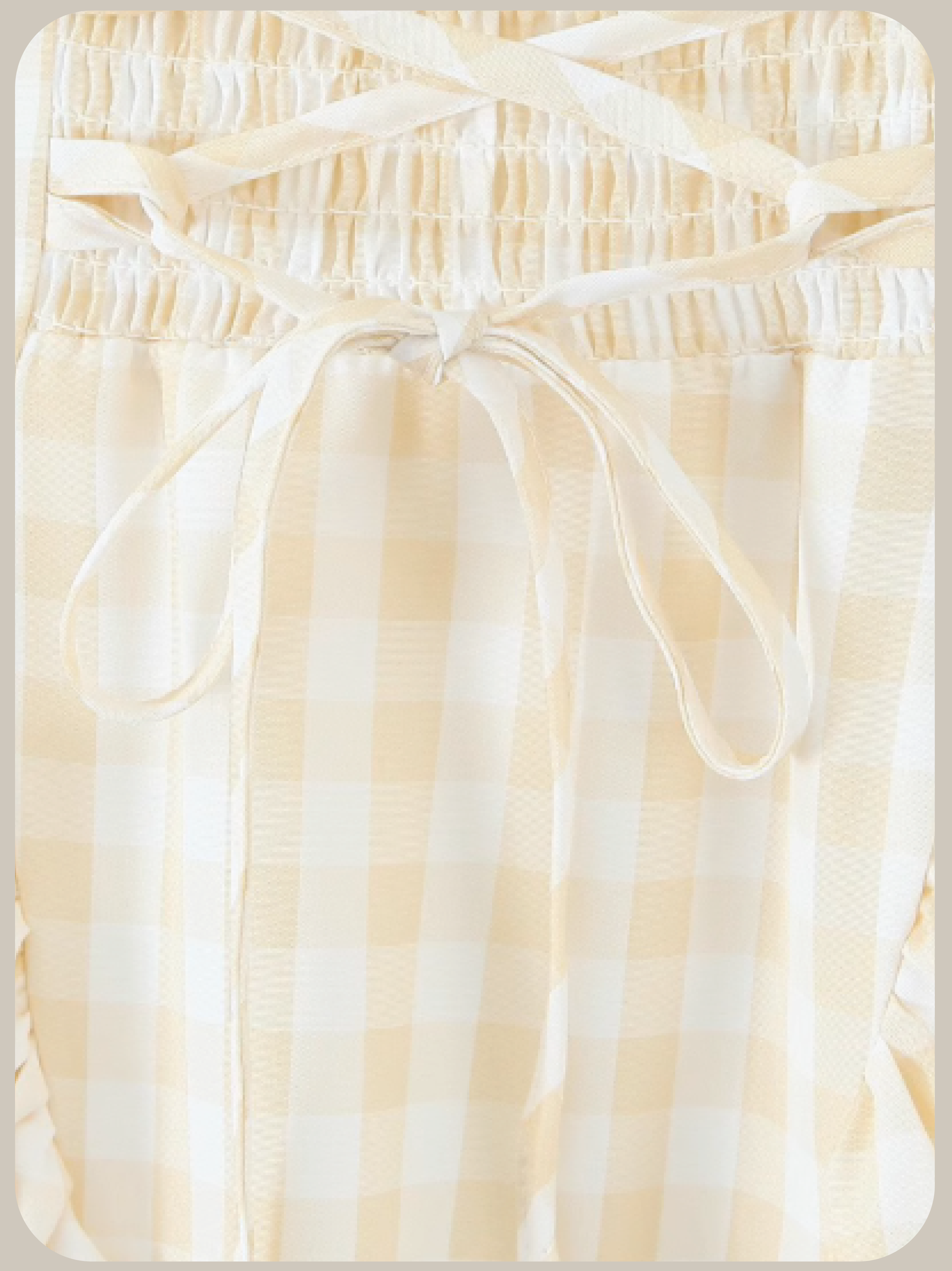 French Plaid Voluminous Dress/フレンチチェックボリュームドレス