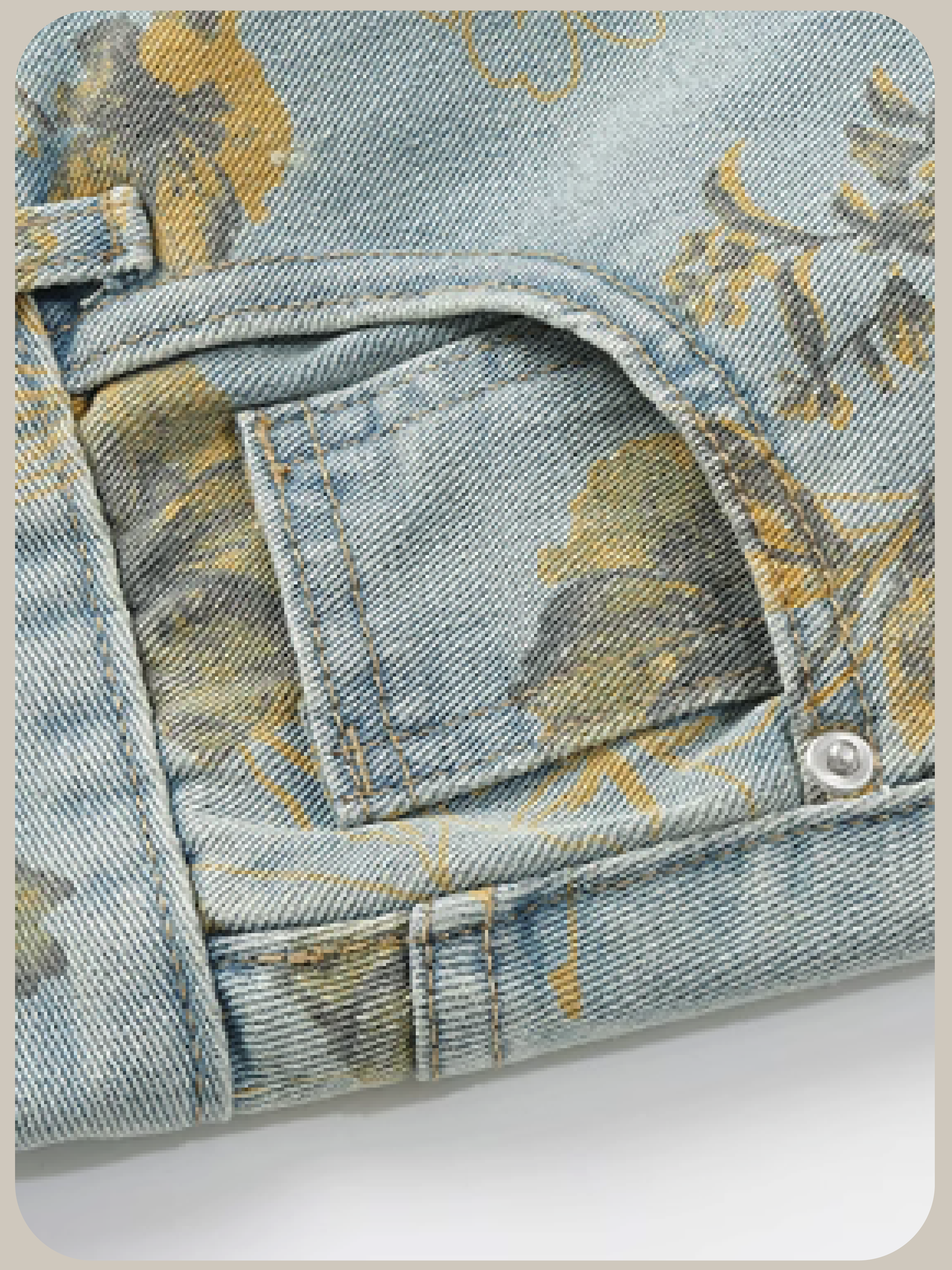 Botanical Denim Skirt/ボタニカルデニムスカート