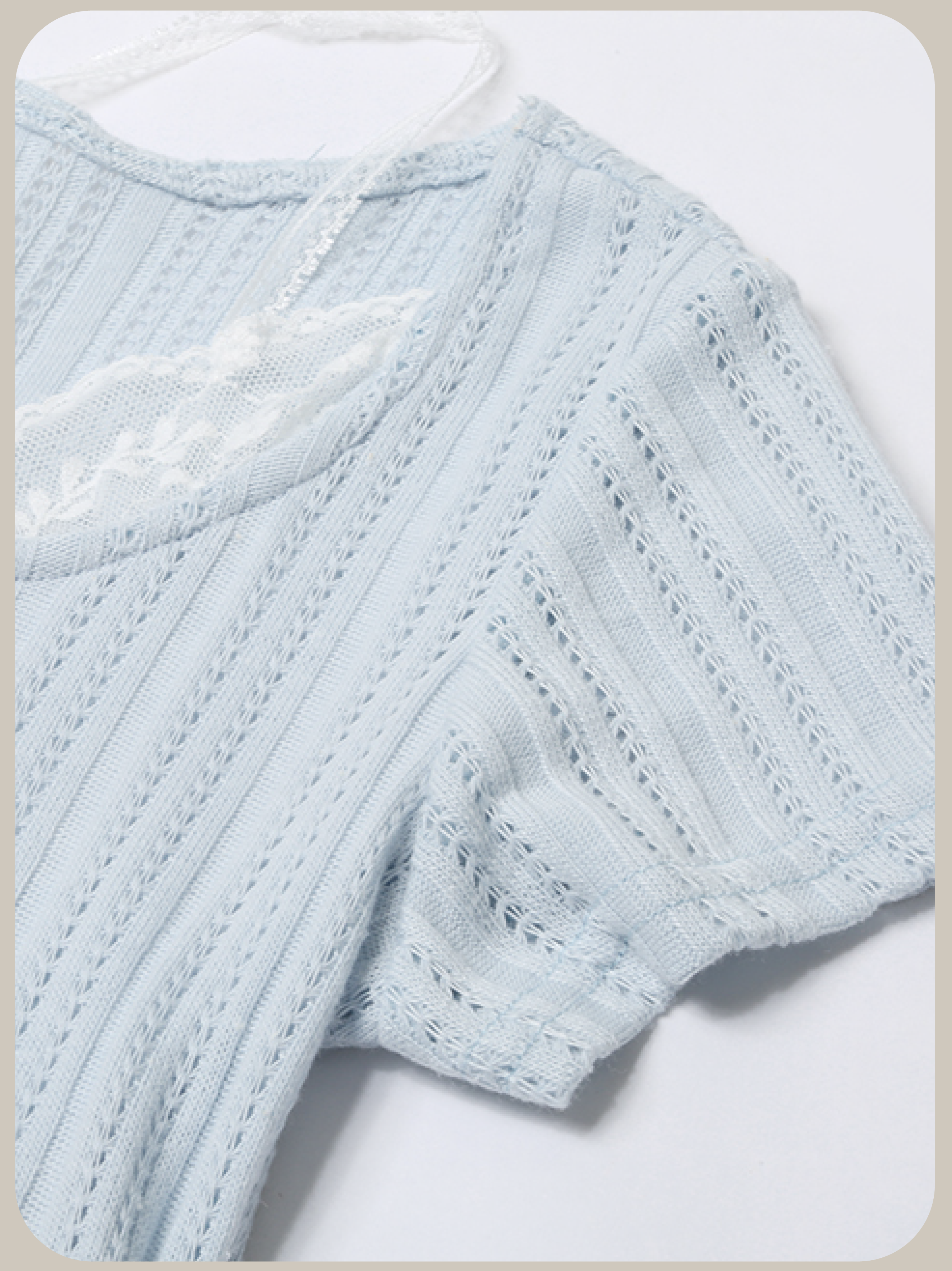 Baby Blue Lace Docking Top/ベビーブルーレースドッキングトップ