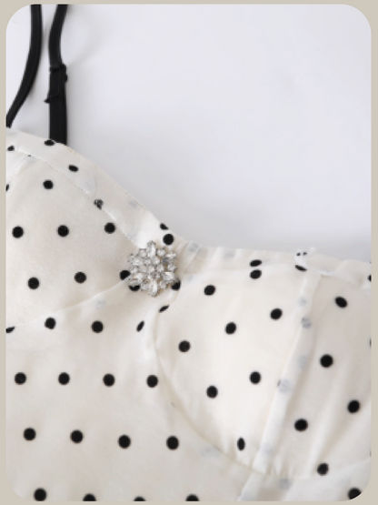 Princess Dots Ribbon Cami Dress/プリンセスドットリボンキャミワンピース