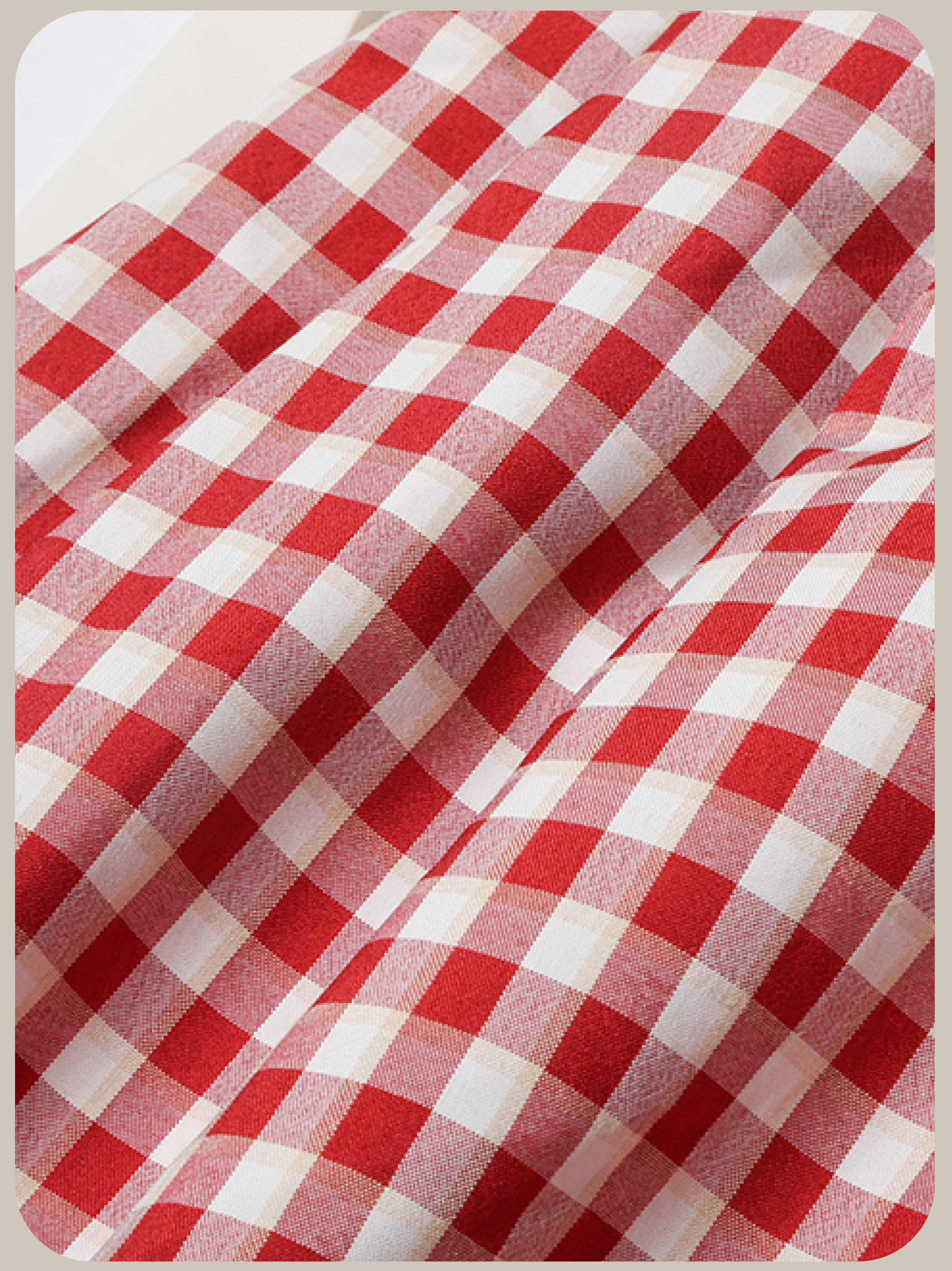 Shoulder Ribbon Red Check One Piece/ショルダーリボンレッドチェックワンピース