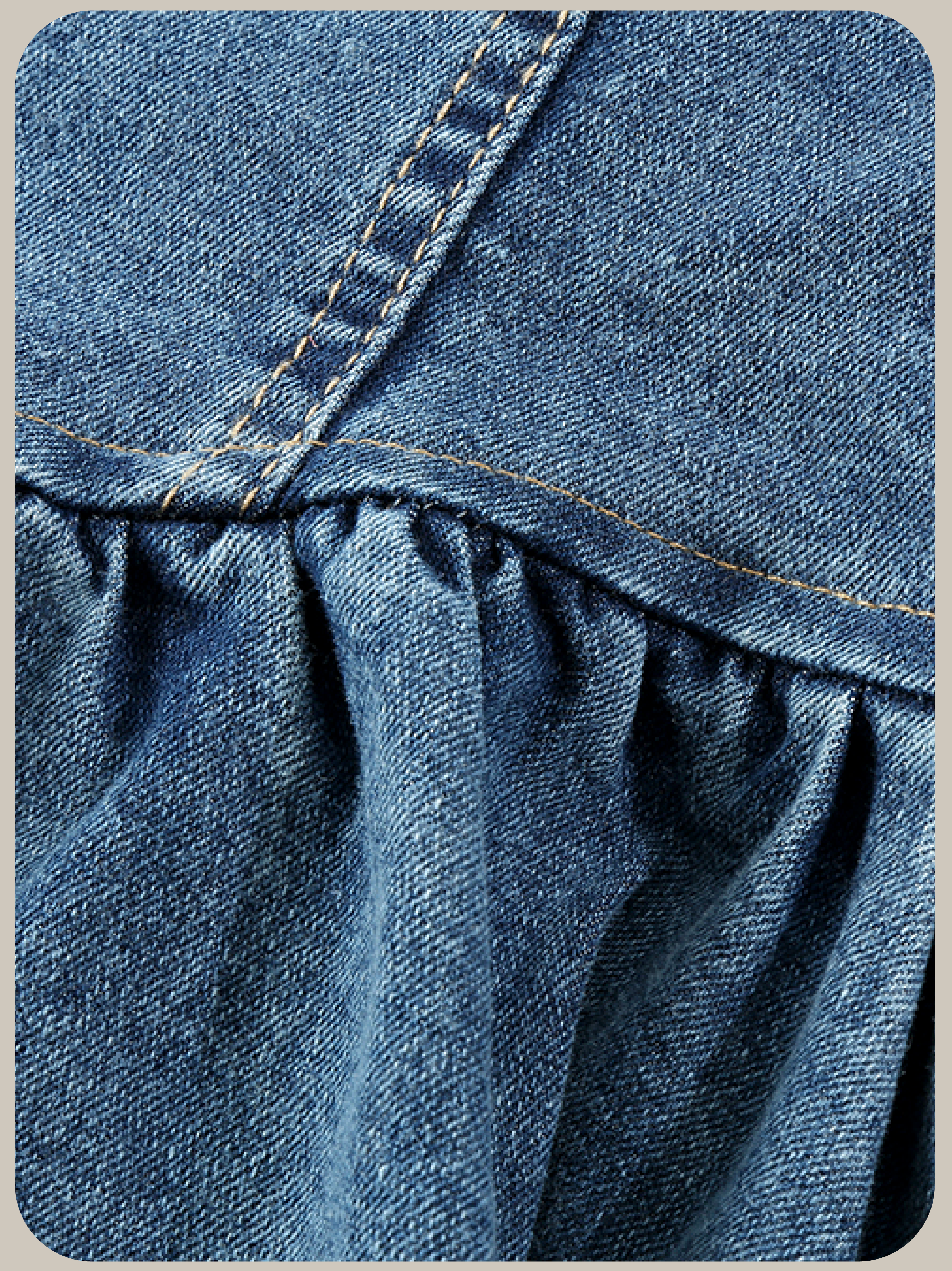 Lace Piping Pleats Denim Dress/レースパイピングプリーツデニムドレス