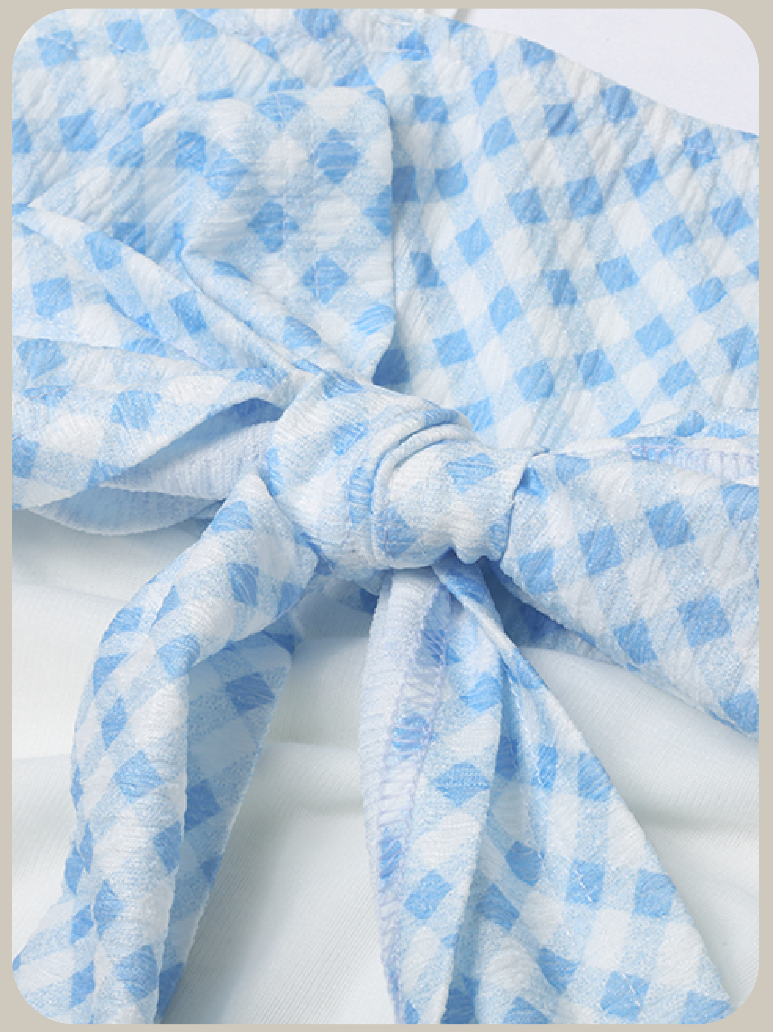 Blue Plaid Big Ribbon Cami Set Up/ブルーチェック柄ビッグリボンキャミソールセットアップ