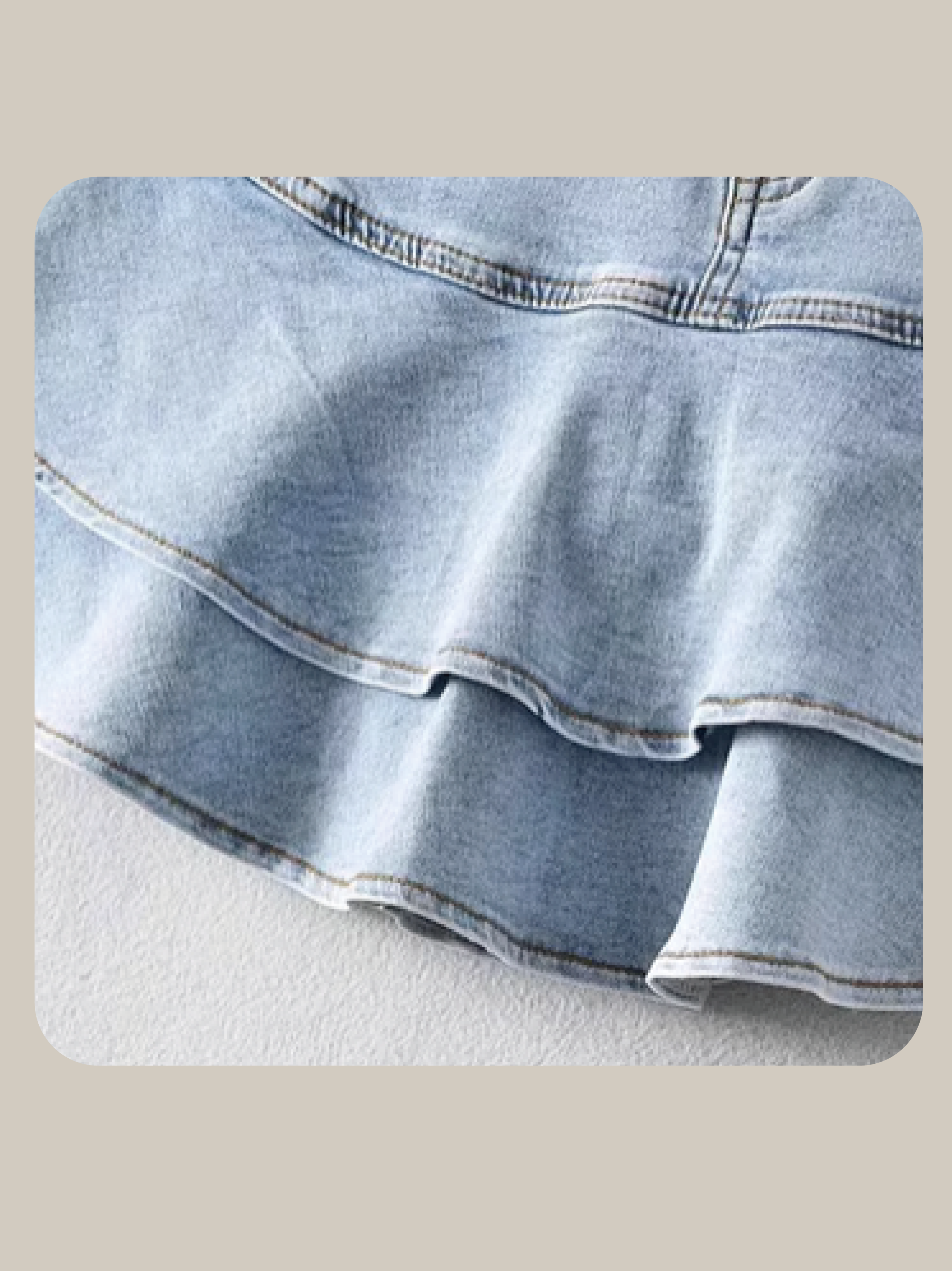 Flare Mini Denim Skirt 