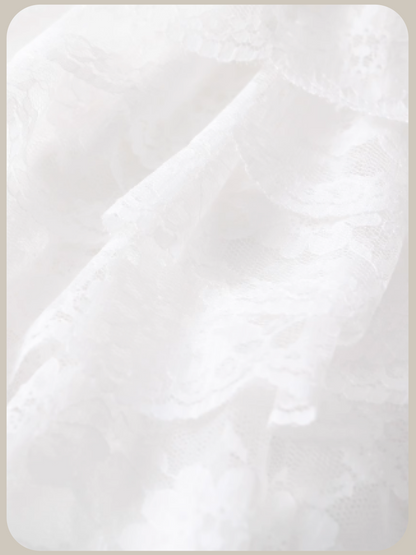 Elegant Off Shoulder Lace Ruffle One Piece/エレガントなオフショルダーレースフリルワンピース