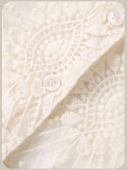 French Lace Blouse Set Up/フレンチレースブラウスセットアップ