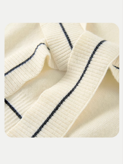 Ivory Sailor Collar Knit Top