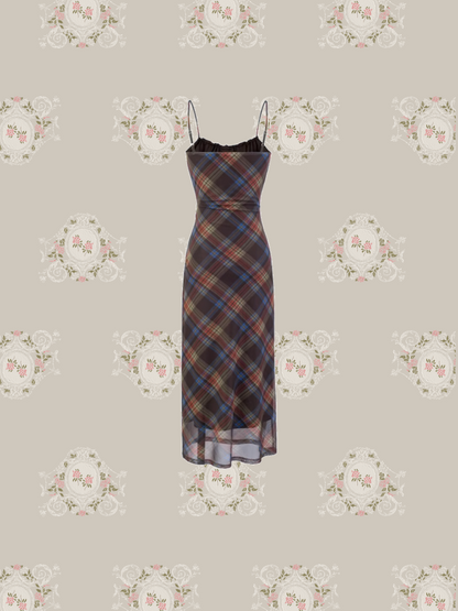 French Silm Check Cami Dress/フレンチシルムチェックキャミワンピース