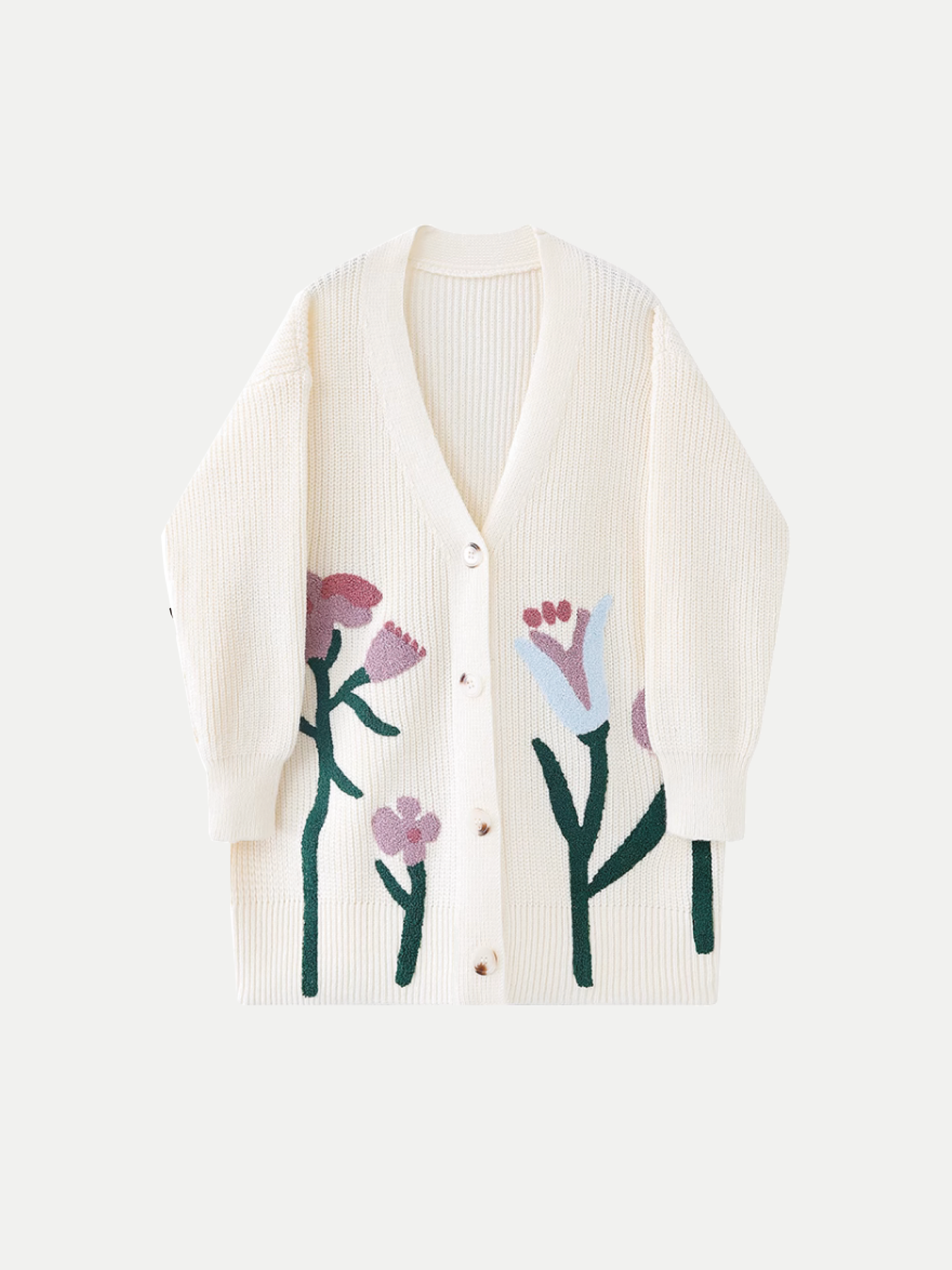 Flower Embroidery Cardigan