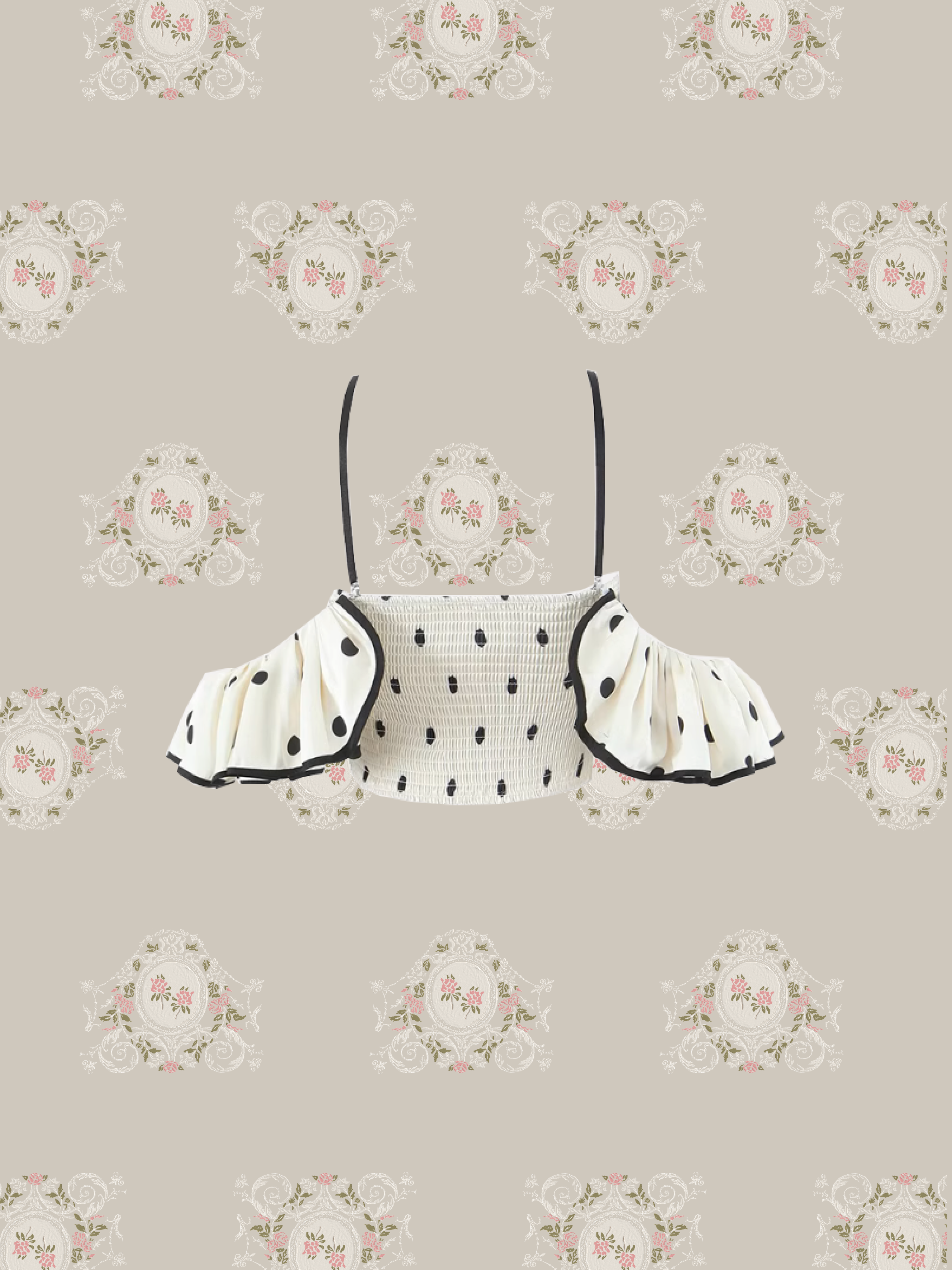 French Piping Dots Cami/フレンチパイピングドットキャミソール