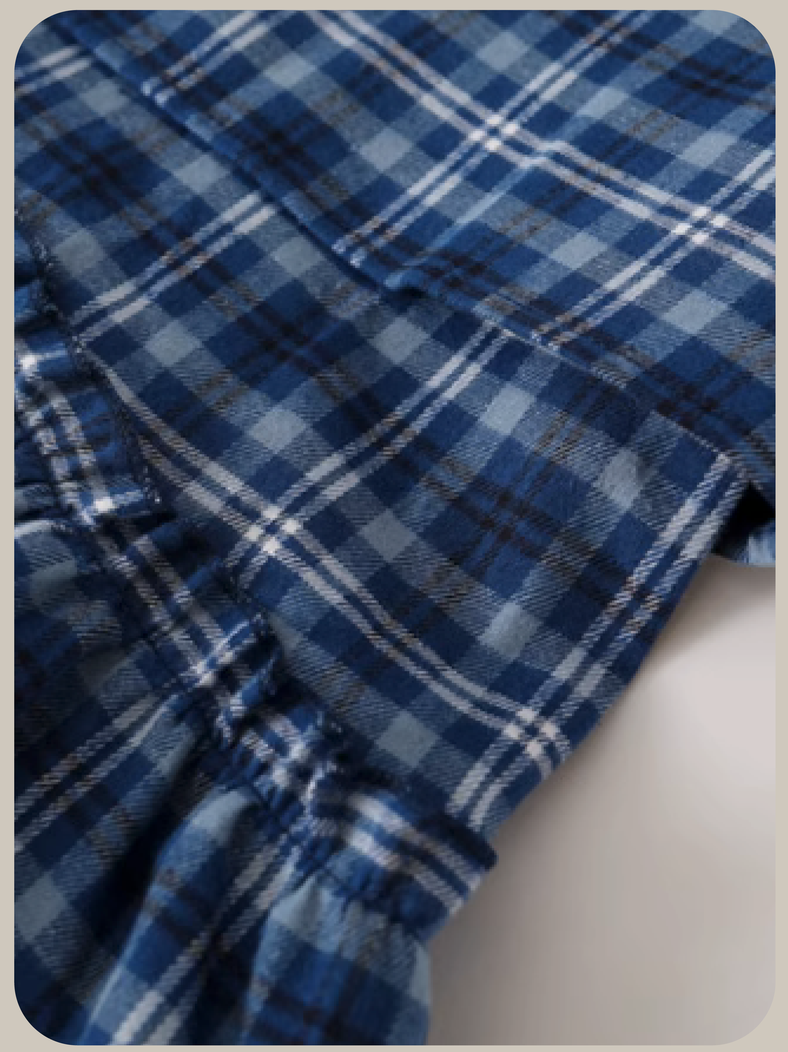 French Check Ruffle Dress/フレンチチェックフリルドレス