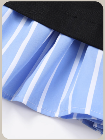 Stripe Stitching Vest Dress/ストライプステッチベストドレス