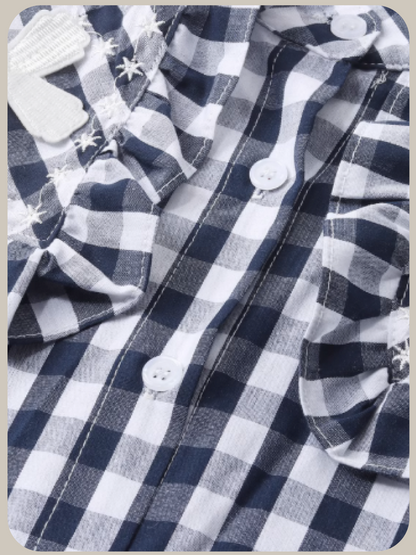 Doll Collar Plaid Blouse/ドールカラーチェックブラウス