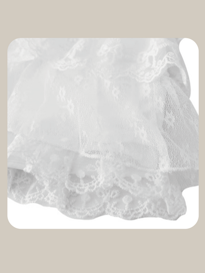 Sweet Lace Motif Mini Skirt 