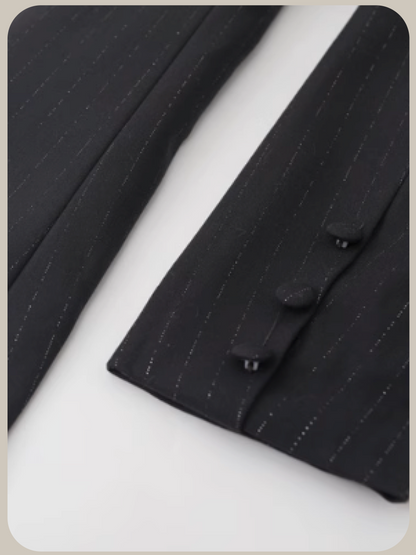 Blazer Pleats Belted Dress/ブレザー プリーツ ベルト付きドレス