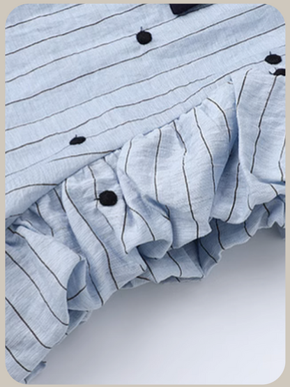 Asymmetry Dots Puff Shirt/アシンメトリードットパフシャツ