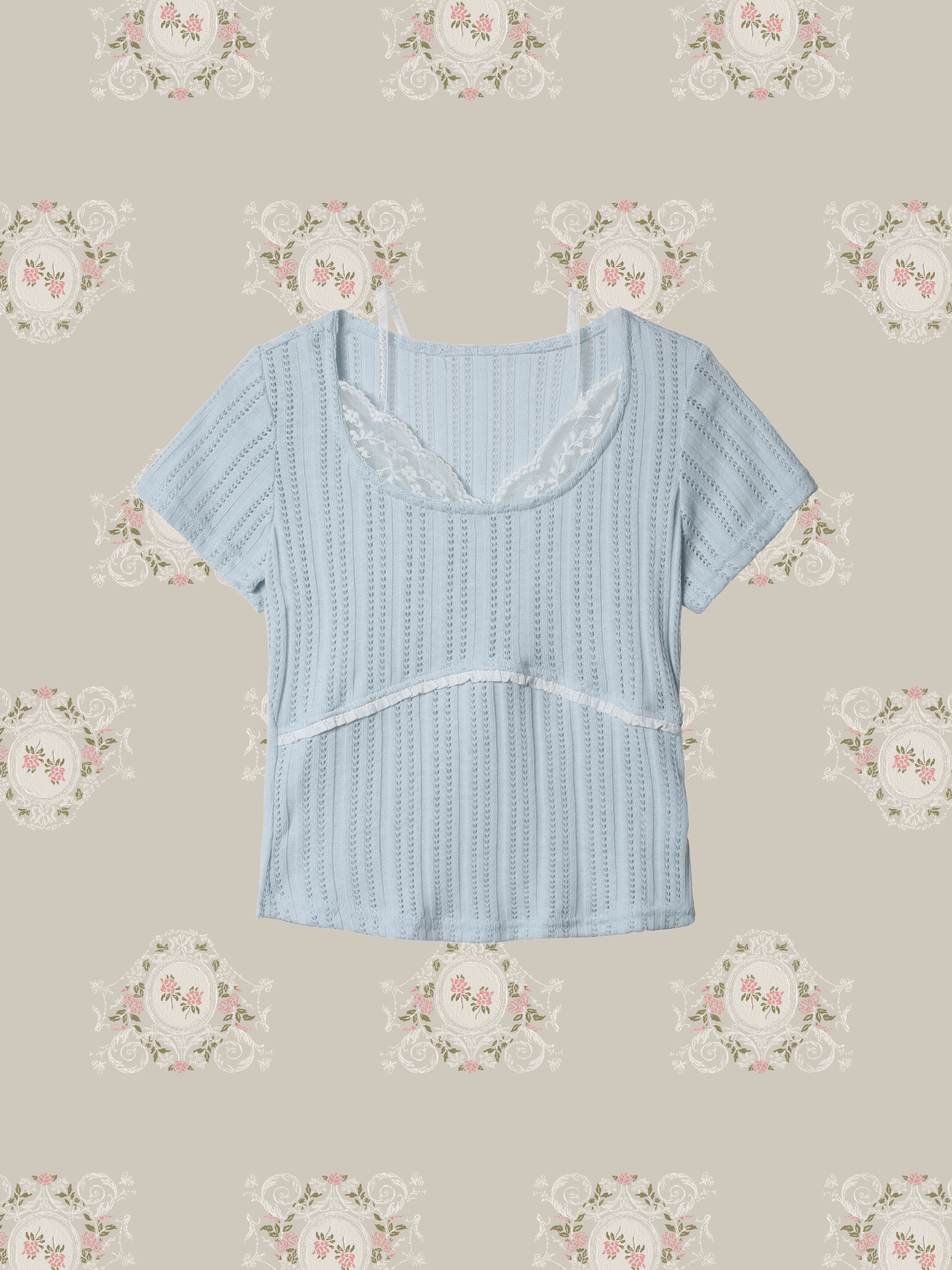 Baby Blue Lace Docking Top/ベビーブルーレースドッキングトップ