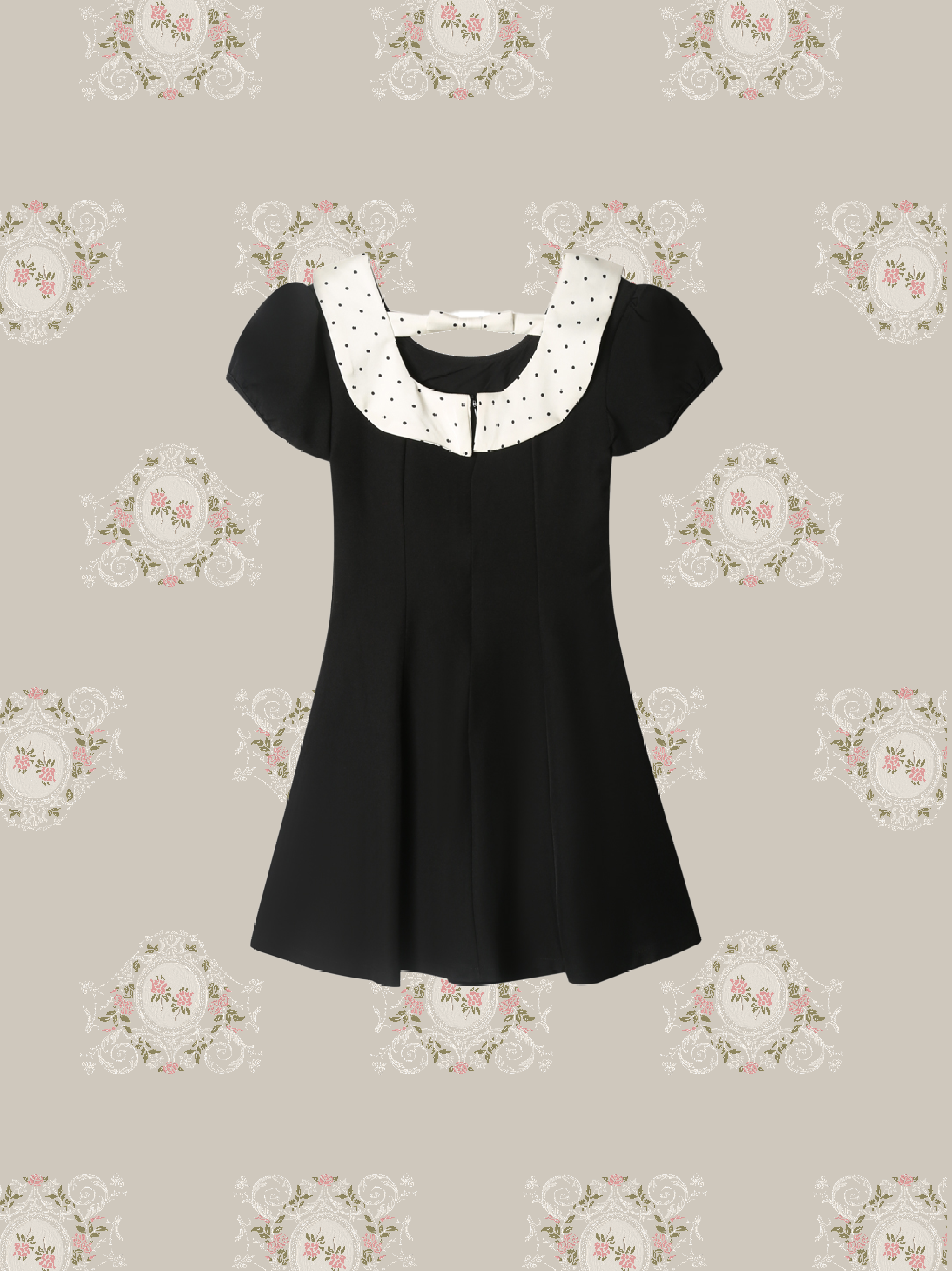Dot Collar Sweet One Piece/ドットカラースイートワンピース