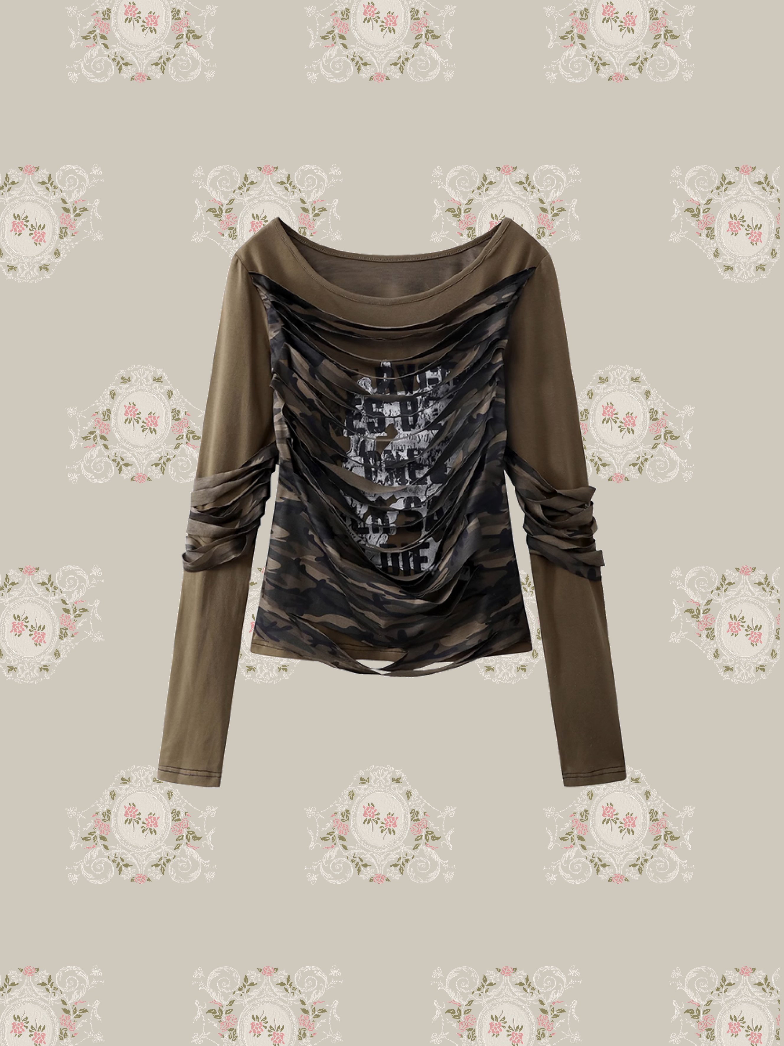 Frill Gather Stitching Top/フリルギャザーステッチトップス