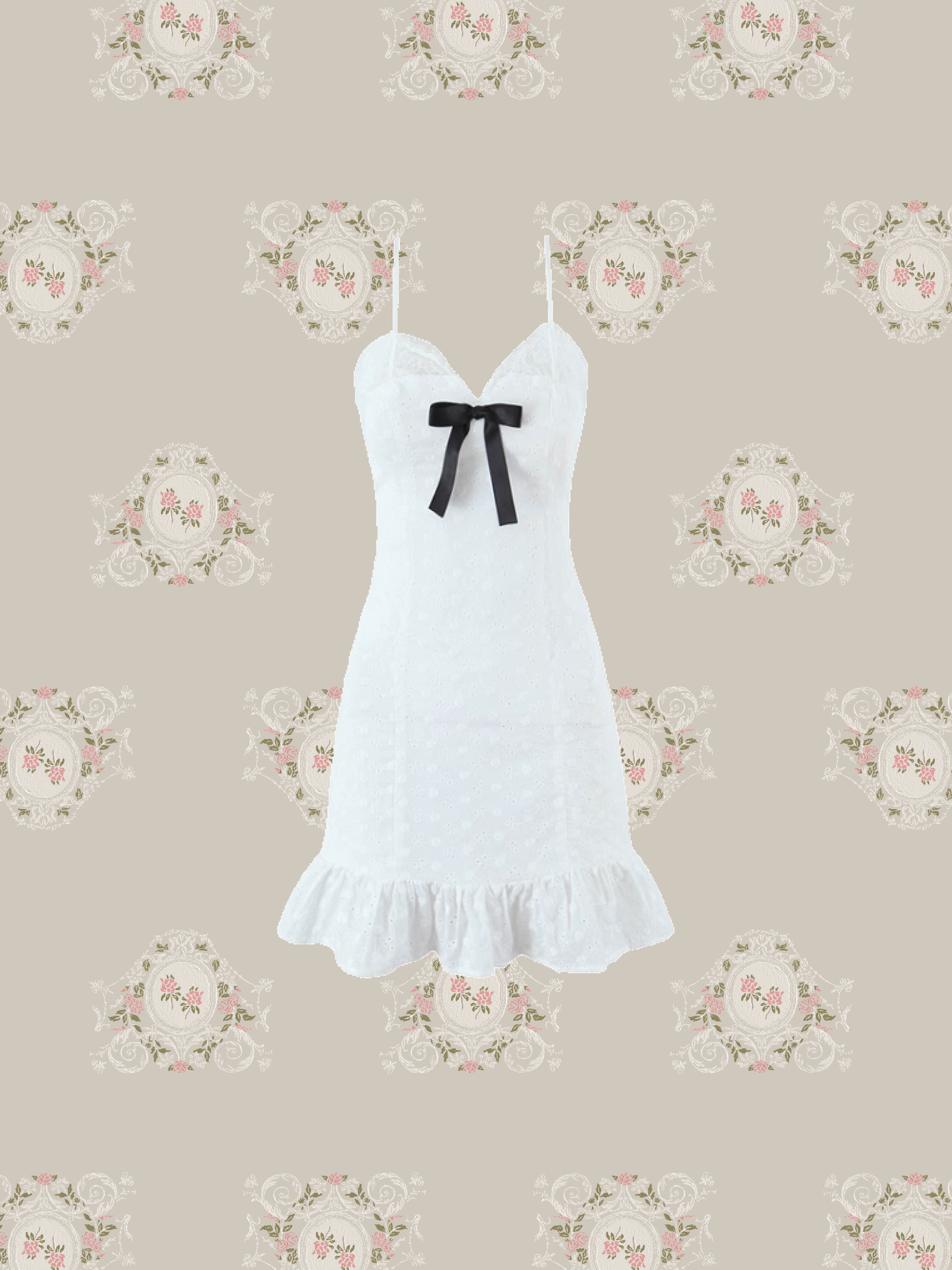 Sweet Lace Ribbon Cami Dress/スイートレースリボンキャミワンピース