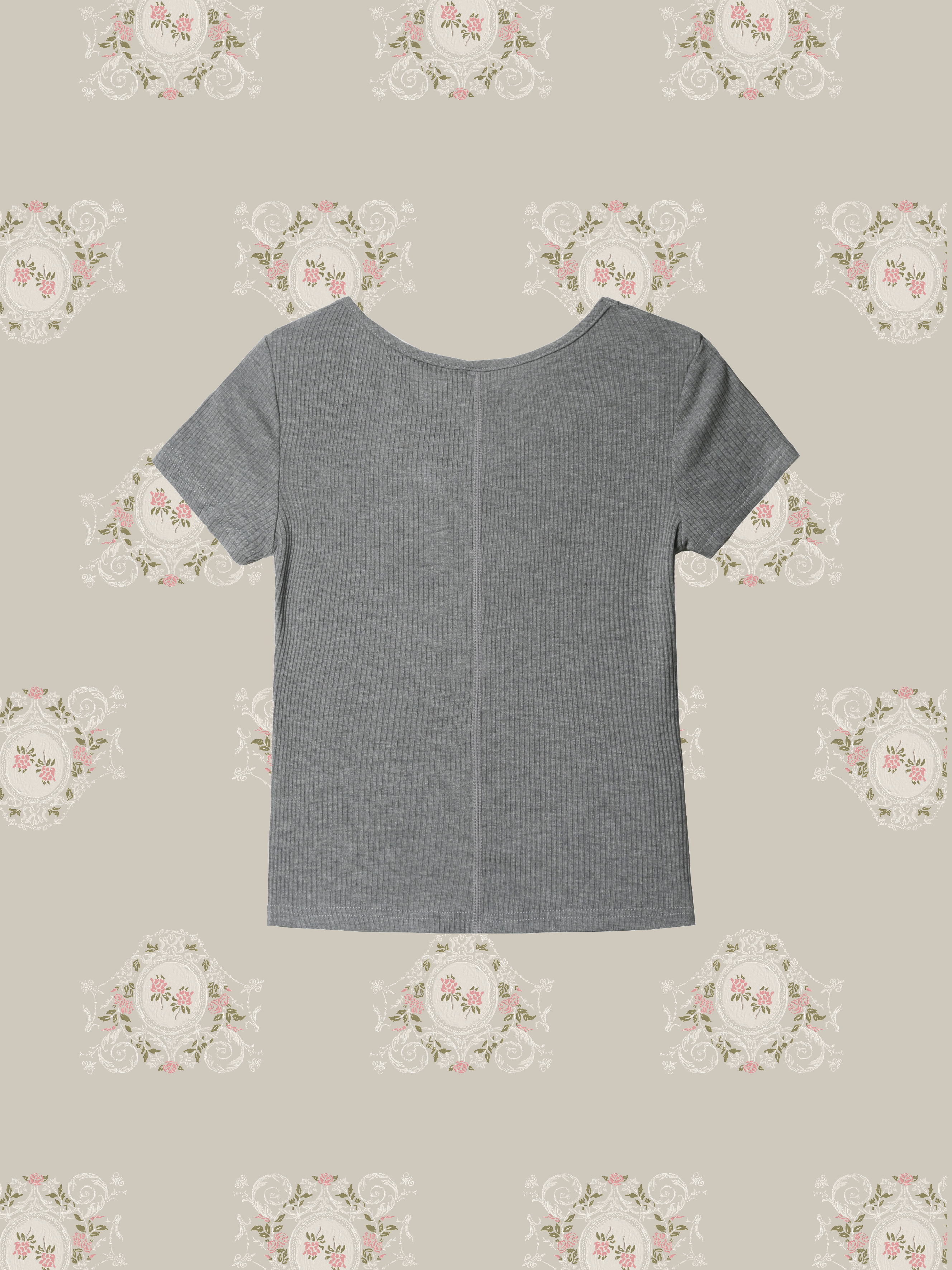 Floral Lace Up T/フローラルレースアップTシャツ