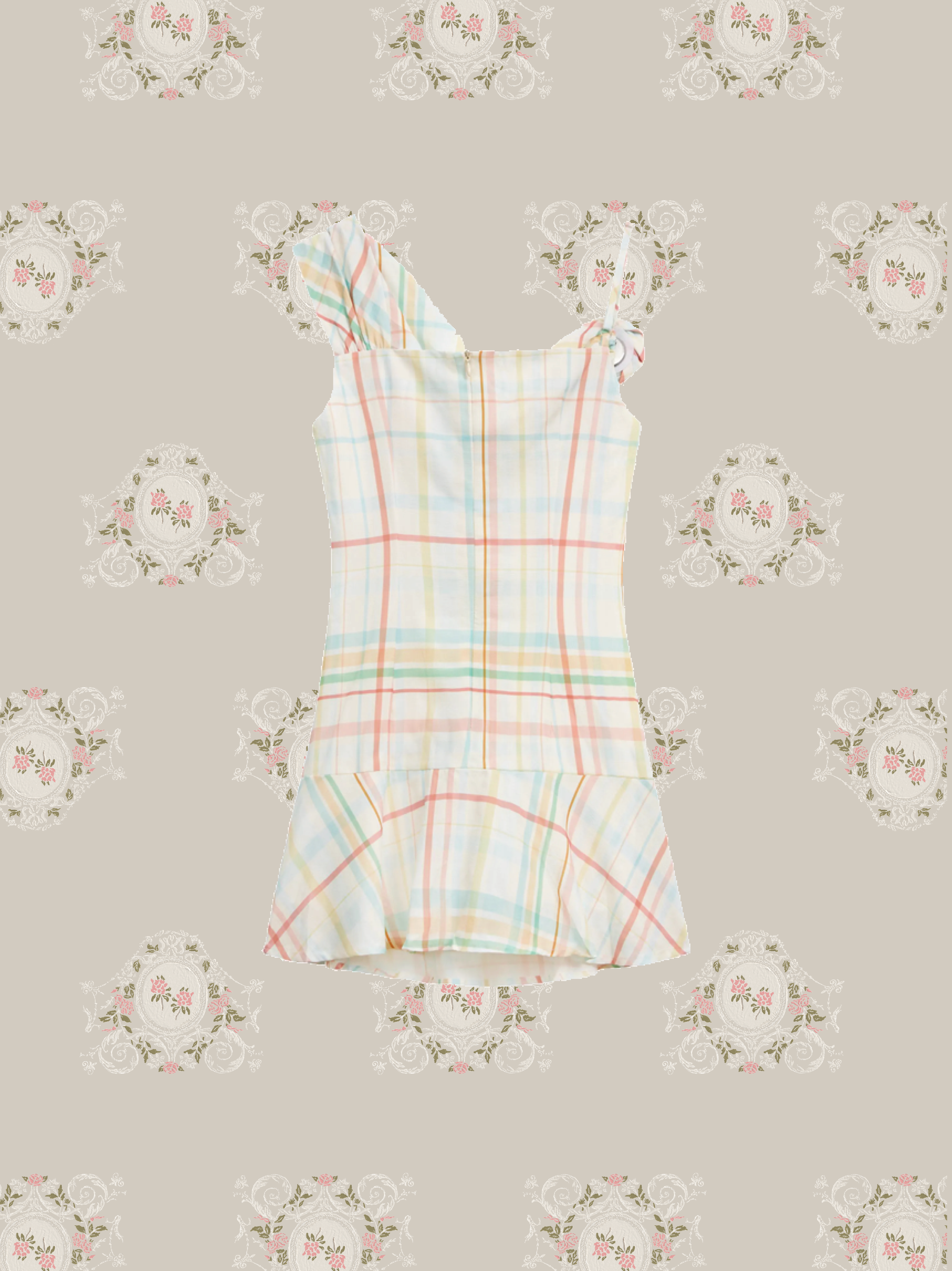 Pastel Color Plaid One Piece/パステルカラーチェックワンピース