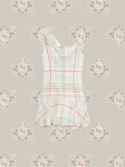 Pastel Color Plaid One Piece/パステルカラーチェックワンピース