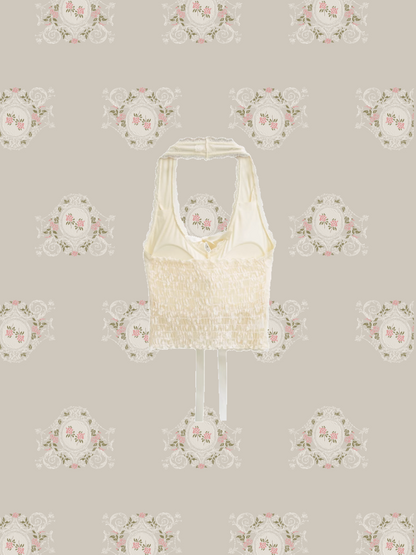 Romantic Lace Halter Top/ロマンティックレースホルタートップ