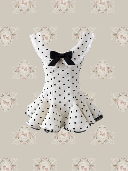 Texture Corset Dot Doll Frill Dress/テクスチャコルセットドットドールフリルドレス