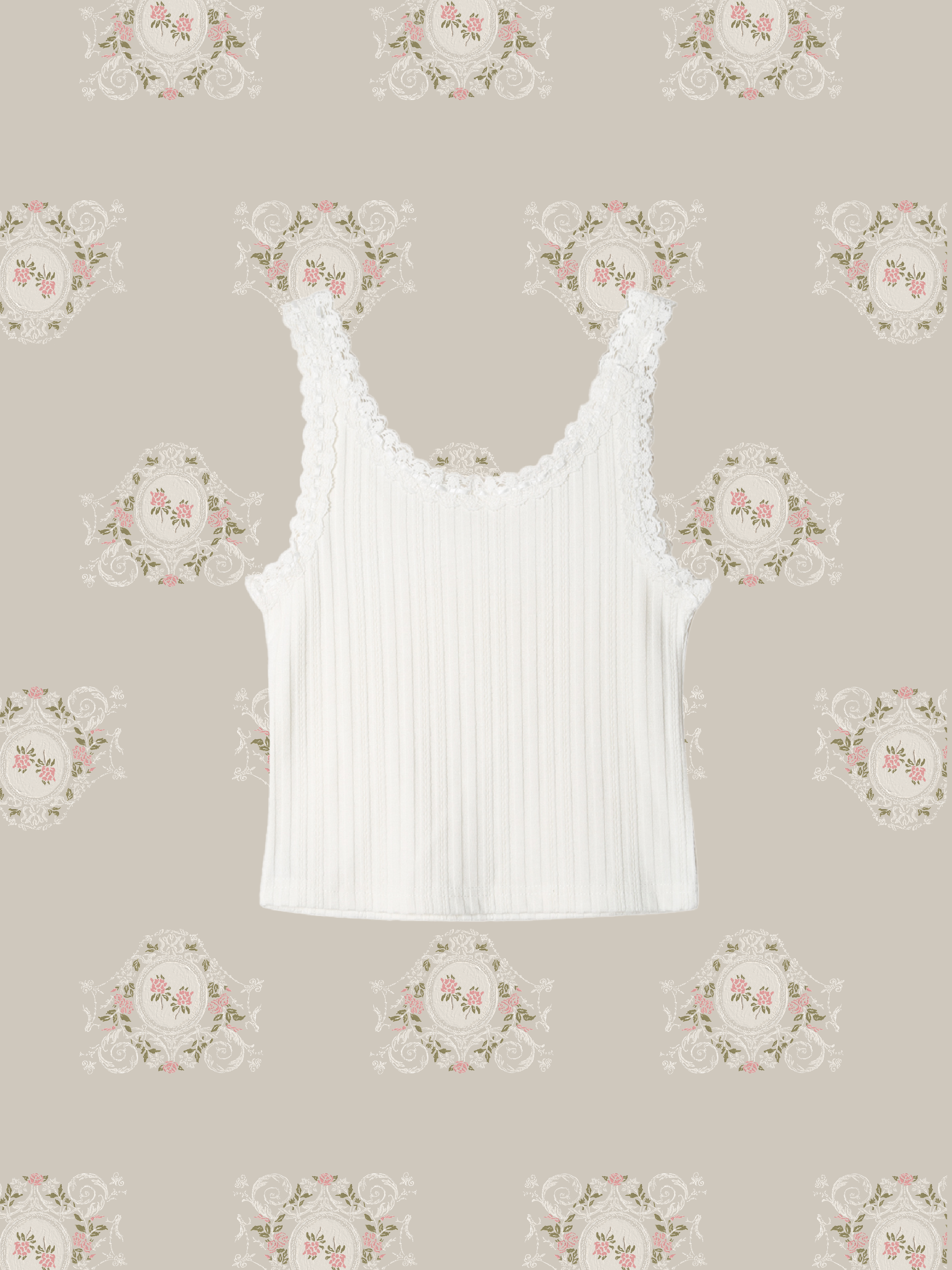 Mousseux Lace Trim Tank/ムスー レーストリム タンクトップ