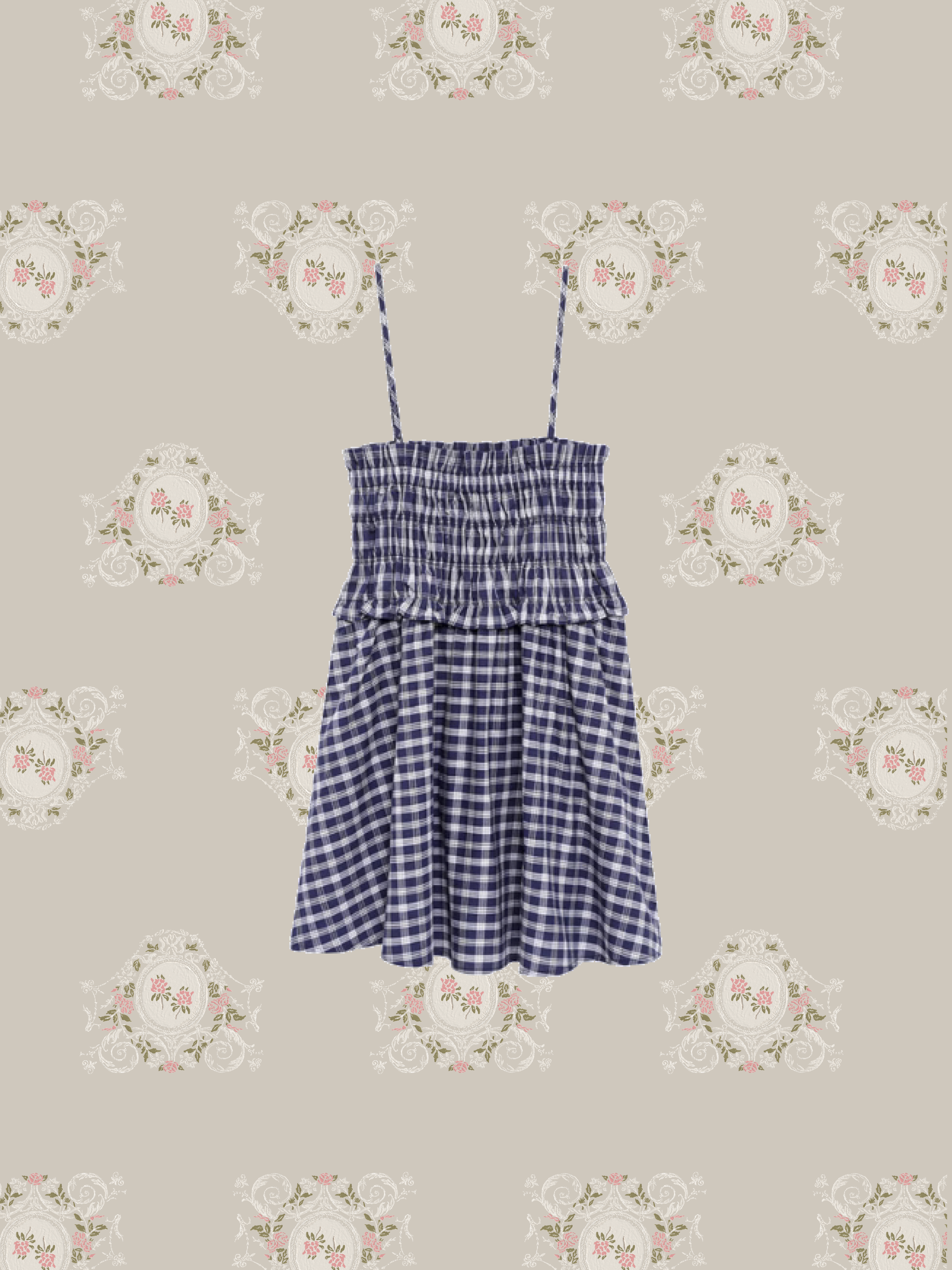 Blue Plaid Cami Dress/ブルーチェック柄キャミドレス