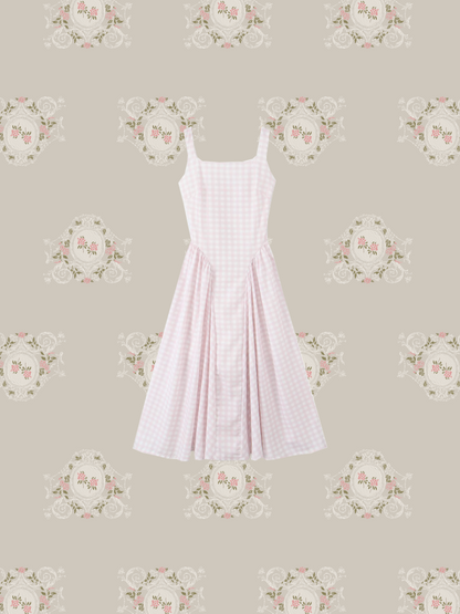 French Plaid Voluminous Dress/フレンチチェックボリュームドレス