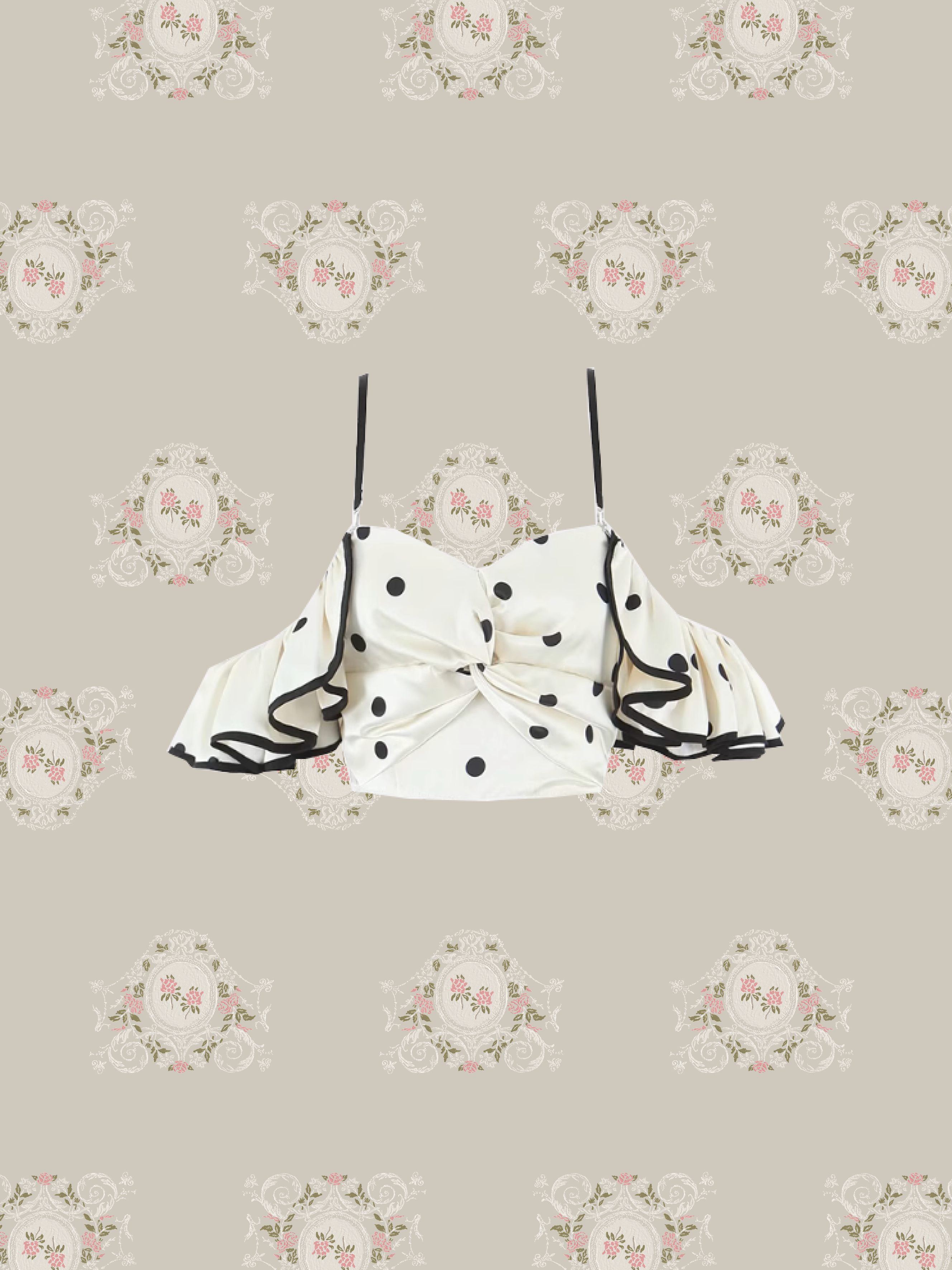 French Piping Dots Cami/フレンチパイピングドットキャミソール