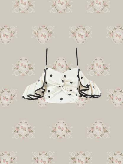 French Piping Dots Cami/フレンチパイピングドットキャミソール
