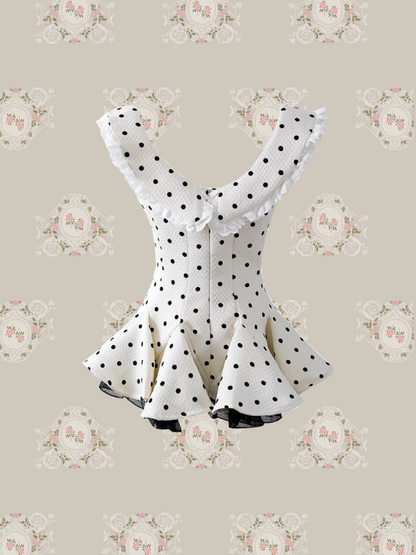 Texture Corset Dot Doll Frill Dress/テクスチャコルセットドットドールフリルドレス