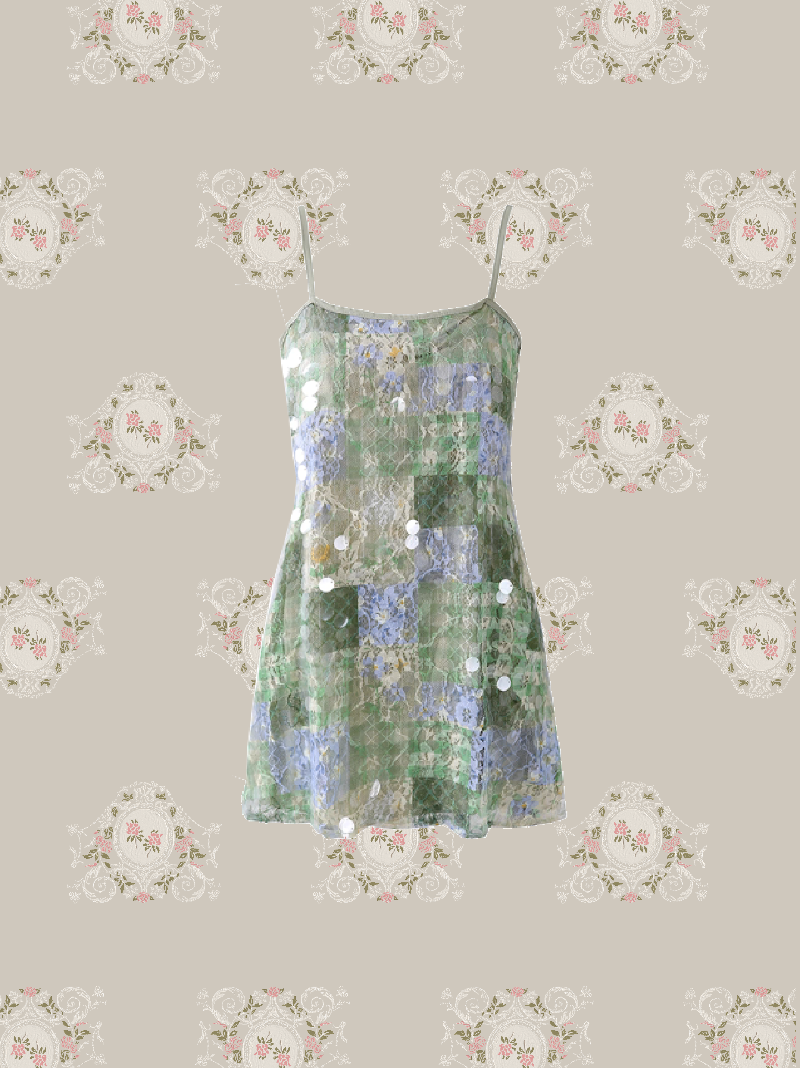 Garden Lace Motif Cami Dress/ガーデンレースモチーフキャミワンピース