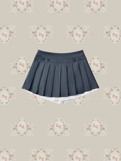 Pleats Mini Skirt 