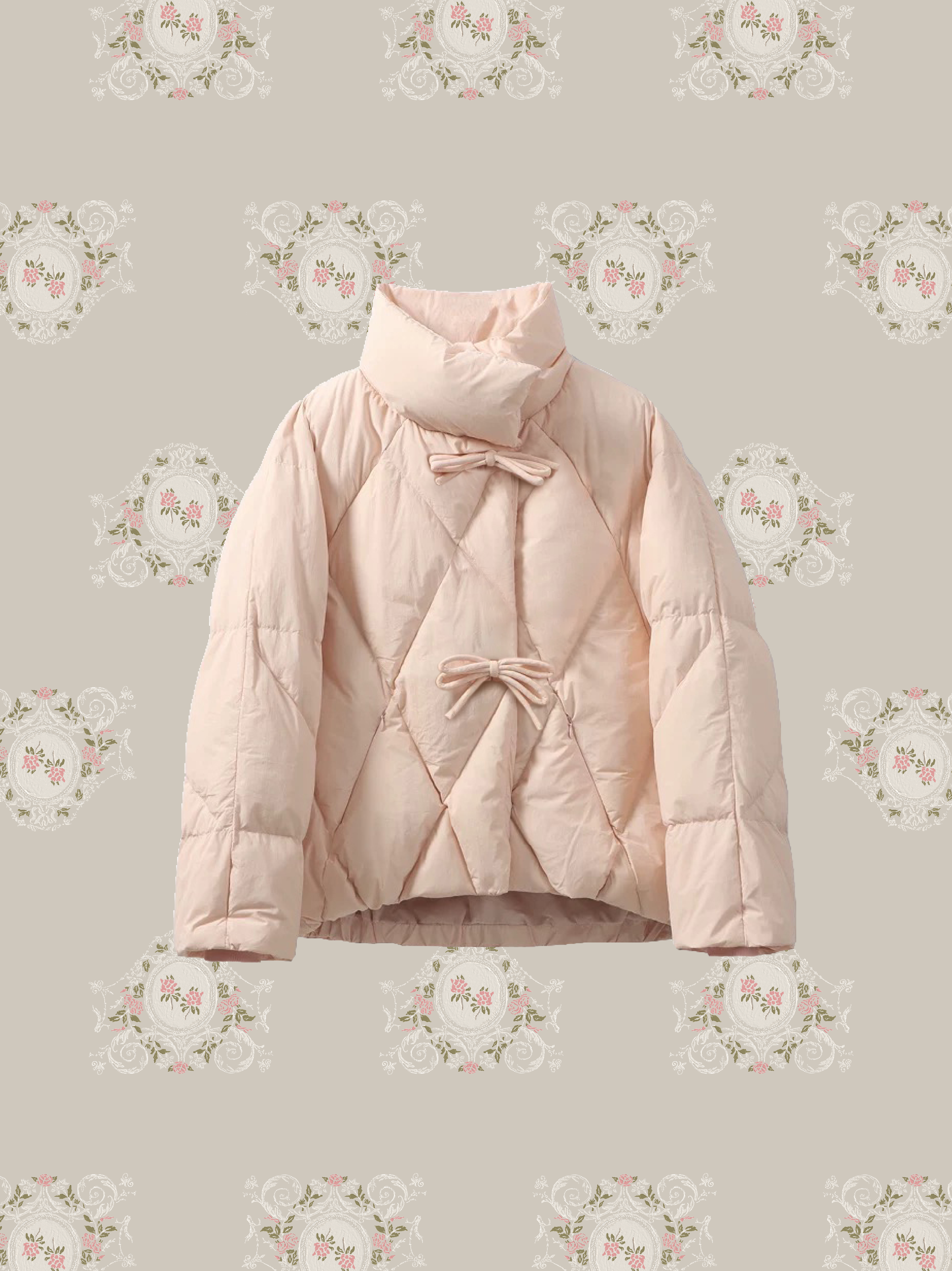 Quilting Ribbon Puffer Duck Down Jacket Quilting Ribbon Puffer Duck Down Jacket 