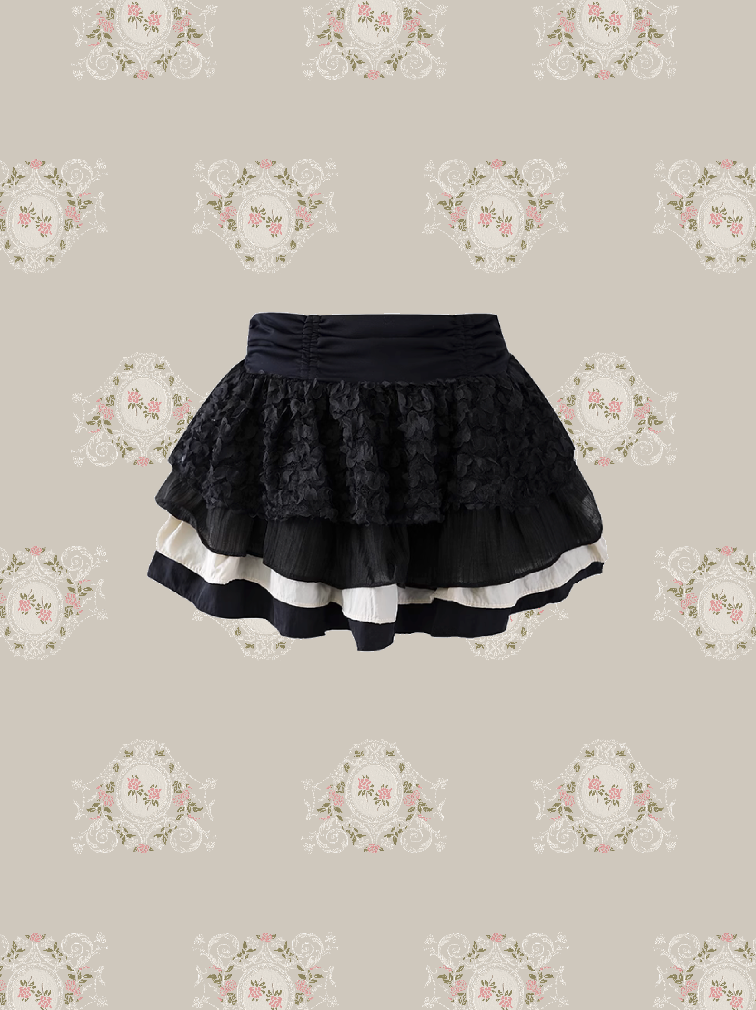 Emboss Layer Ruffle Skirt/エンボスレイヤーフリルスカート