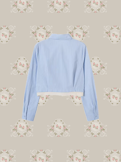 Sweet Ribbon Stripe Shirt/スイートリボンストライプシャツ