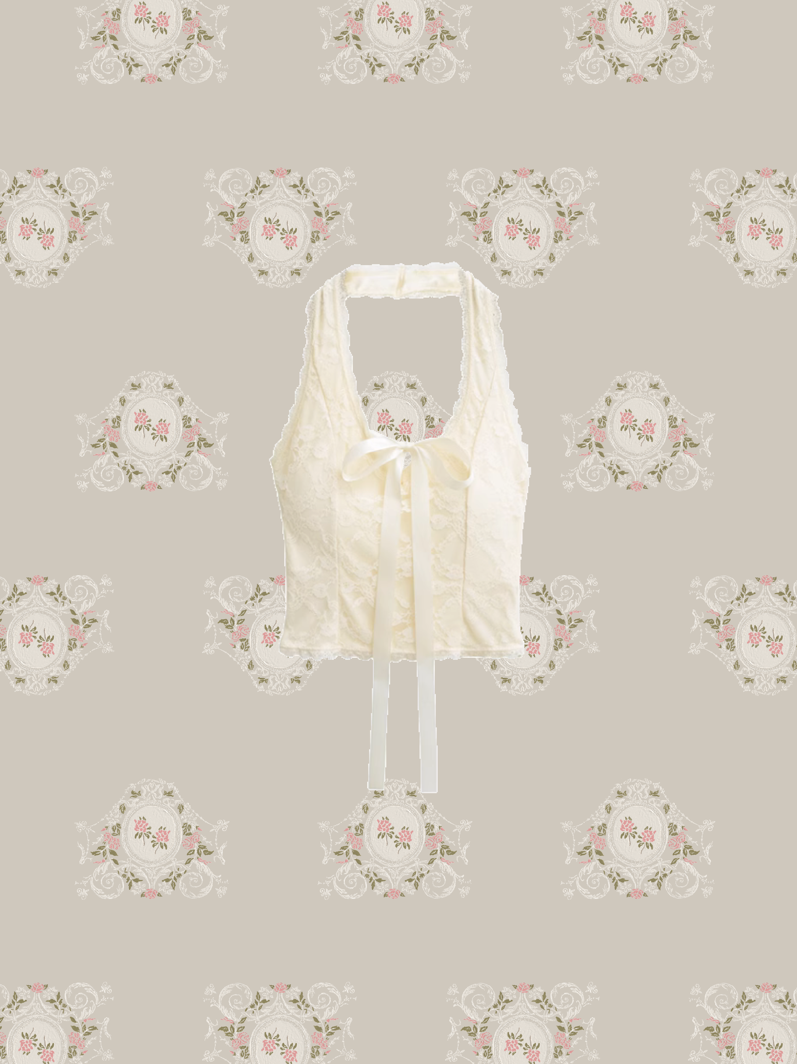 Romantic Lace Halter Top/ロマンティックレースホルタートップ