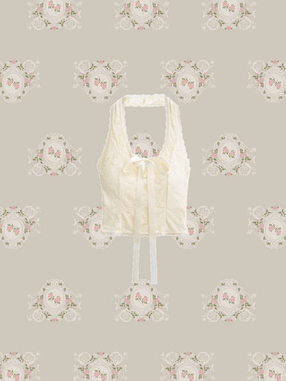 Romantic Lace Halter Top/ロマンティックレースホルタートップ