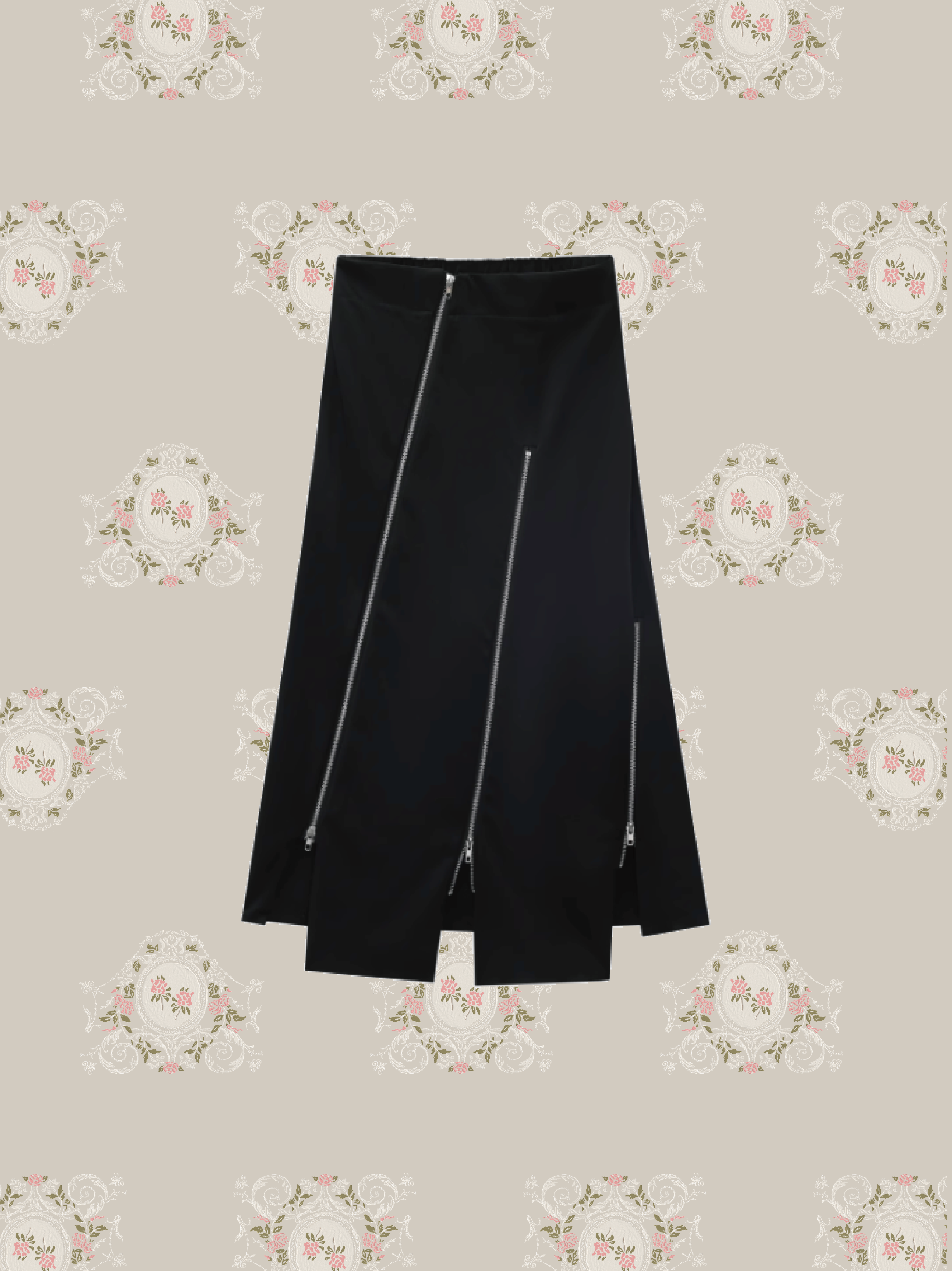 Asymmetry Zip Deco Skirt/アシンメトリージップデコスカート