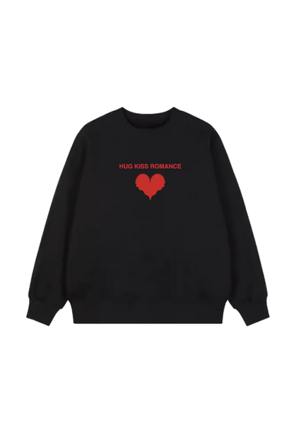 PRE ORDER / HUG KISS ROMANCE 'HEART' Sweater BK 